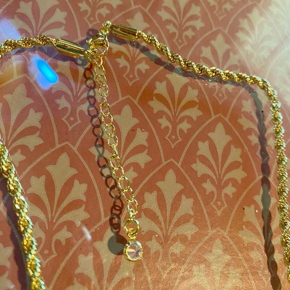 🔥Tewiky Twisted Rope Chain Necklace Layered Gold🔥 NIB - Picture 5 of 6